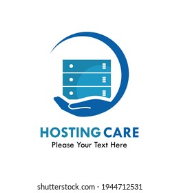 Hosting care logo template illustration