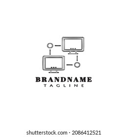 hosting cartoon logo template icon design black modern isolated vector illustration