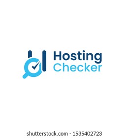Hosting Checker Logo Design For Internet And Technology Company.