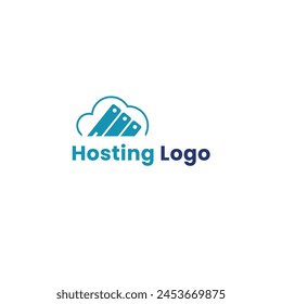 Plantilla de diseño de logotipo de empresa de hosting
