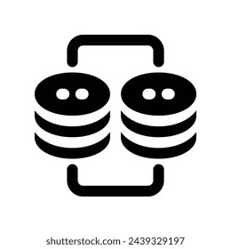 hosting connection icon. vector glyph icon for your website, mobile, presentation, and logo design.