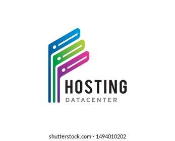 Hosting Data Center logo symbol or icon template