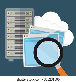 Hosting digital design, vector illustration eps 10.