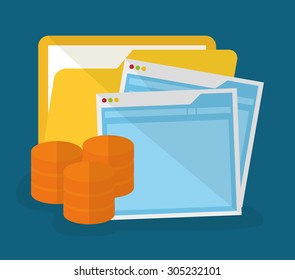 Hosting digital design, vector illustration eps 10.