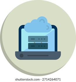 Icono de estilo de círculo plano de alojamiento