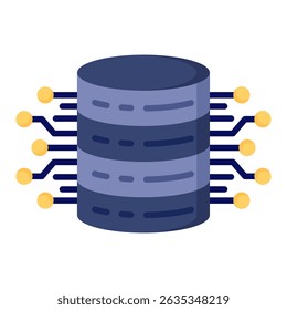 Hosting flat color icon. Simple vector icon design in flat color style. Editable vector format