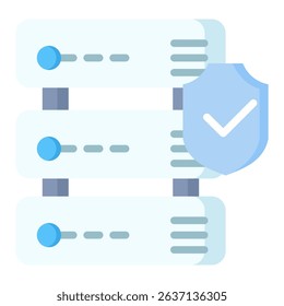 Hosting flat color icon. Simple vector icon design in flat color style. Editable vector format