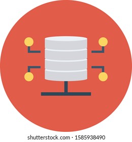 Hosting flat icons for connection & server