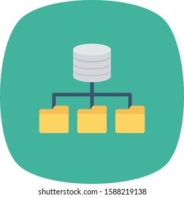 Hosting flat icons for connection & server