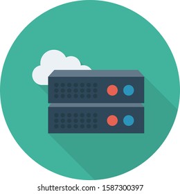 Hosting flat icons for database & hosting