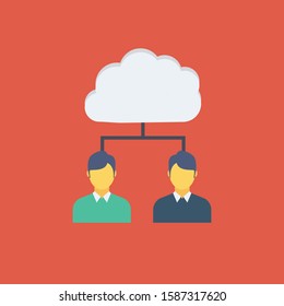 Hosting flat icons for database & connection