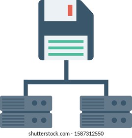 Hosting flat icons for database & floppy
