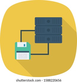 Hosting flat icons for database & floppy