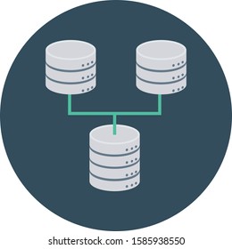 Hosting flat icons for database & network
