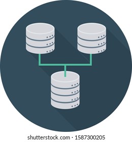 Hosting flat icons for database & network