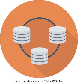Hosting flat icons for database & network