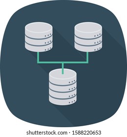Hosting flat icons for database & network