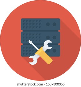 Hosting flat icons for database & repairing
