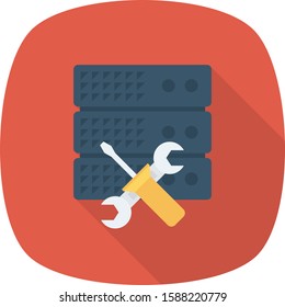 Hosting flat icons for database & repairing