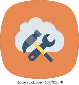 Hosting flat icons for database & repairng