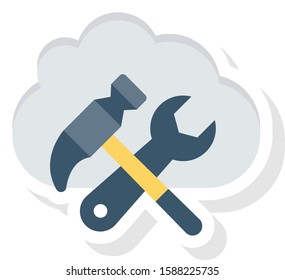 Hosting flat icons for database & repairng