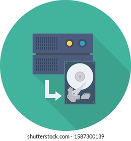 Hosting flat icons for database & storage
