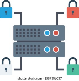 Hosting flat icons for database & storage