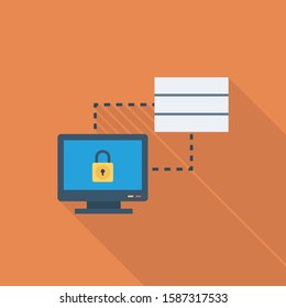 Hosting flat icons for database & storage