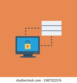 Hosting flat icons for database & storage