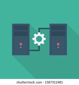 Hosting flat icons for desktop & computer