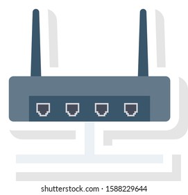 Hosting flat icons for modem & antenna