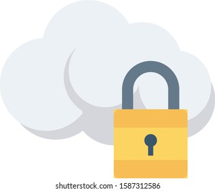 Hosting flat icons for online & storage