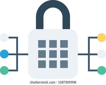 Hosting flat icons for password & safety