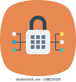 Hosting flat icons for password & safety