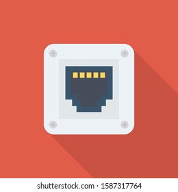 Hosting flat icons for port & connector