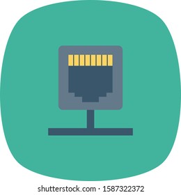 Hosting flat icons for port & plug