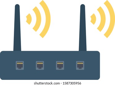 Hosting flat icons for router & antenna