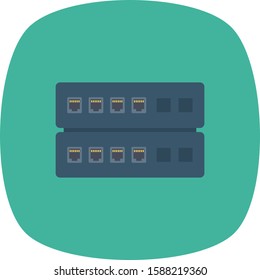 Hosting flat icons for router & ethernet