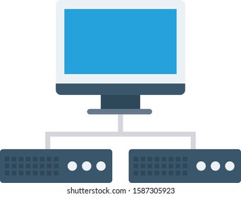 Hosting flat icons for server & storage