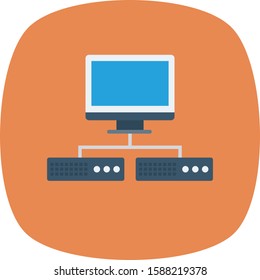 Hosting flat icons for server & storage