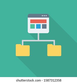 Hosting flat icons for website & webpage
