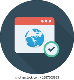 Hosting flat icons for world & browser