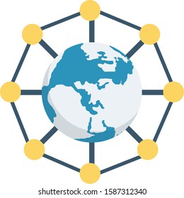 Hosting flat icons for world & earth