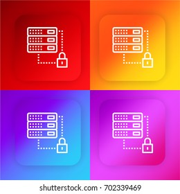 Hosting four color gradient app icon set