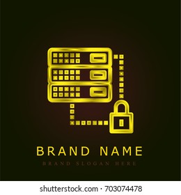 Hosting golden metallic logo