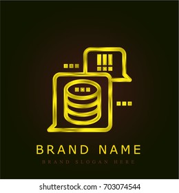 Hosting golden metallic logo