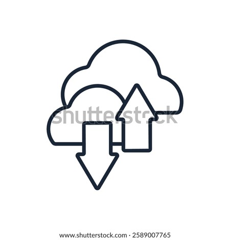 hosting icon collection .design style with background