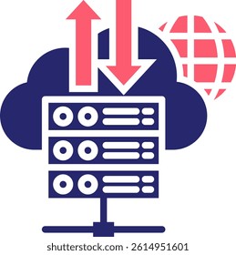 Hosting Icon Fill Vector Illustration