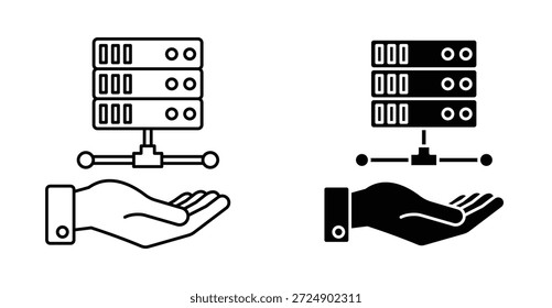 Hosting icon graphic design. Vector icon illustrations