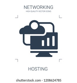 hosting icon. high quality filled hosting icon on white background. from networking collection flat trendy vector hosting symbol. use for web and mobile